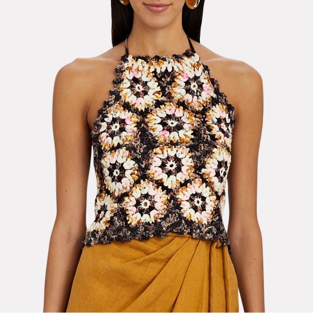$395 NWT Sea New York Safa Halter Neck Sweater Size Medium INTERMIX Exclusive